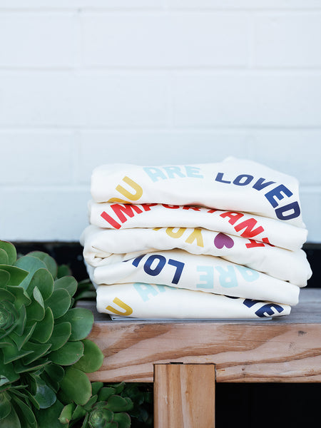 you are loved and important adult sweatshirt