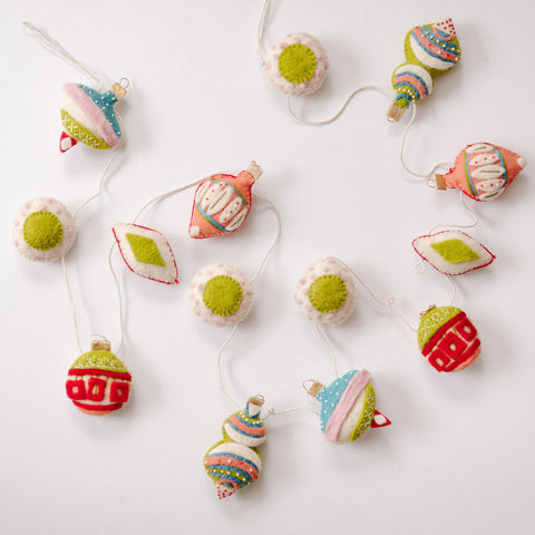Vintage Ornament Felt Garland